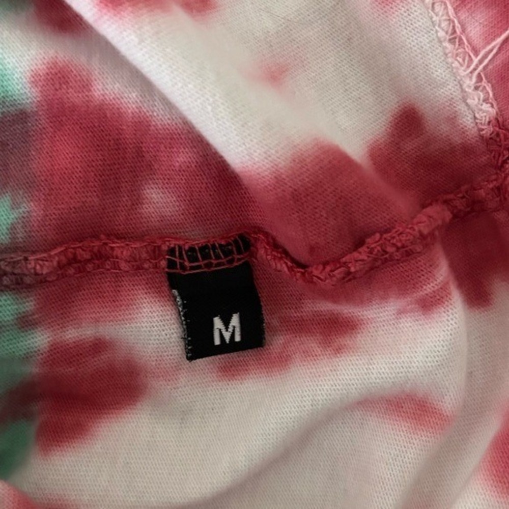 BUC-EE'S Red Green White Tie Dye Christmas Long Sleeve Shirt Size Medium - Picture 5 of 6